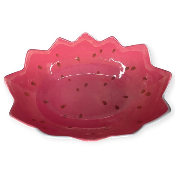 Melamine Watermelon Bowl & Serving Utensil Set of 3 - Picture 4 of 12